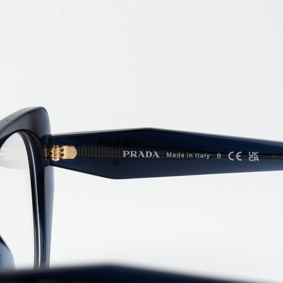 Prada Women Eyeglasses Blue Crystal Cat Eye PR18WV 08Q1O1 BRAND NEW - Picture 4 of 8